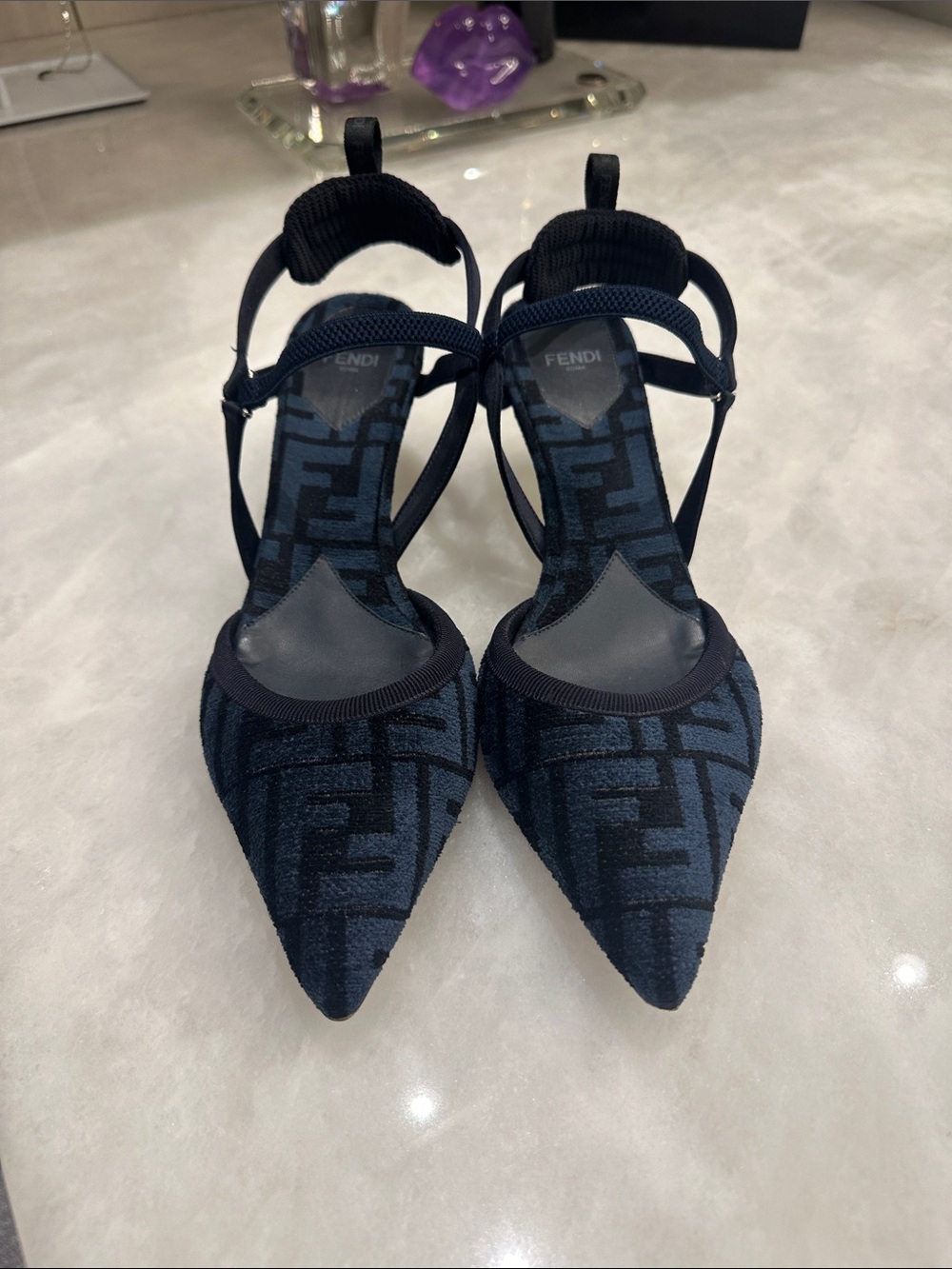 Fendi 55mm Colibri Lite FF Slingback Pumps